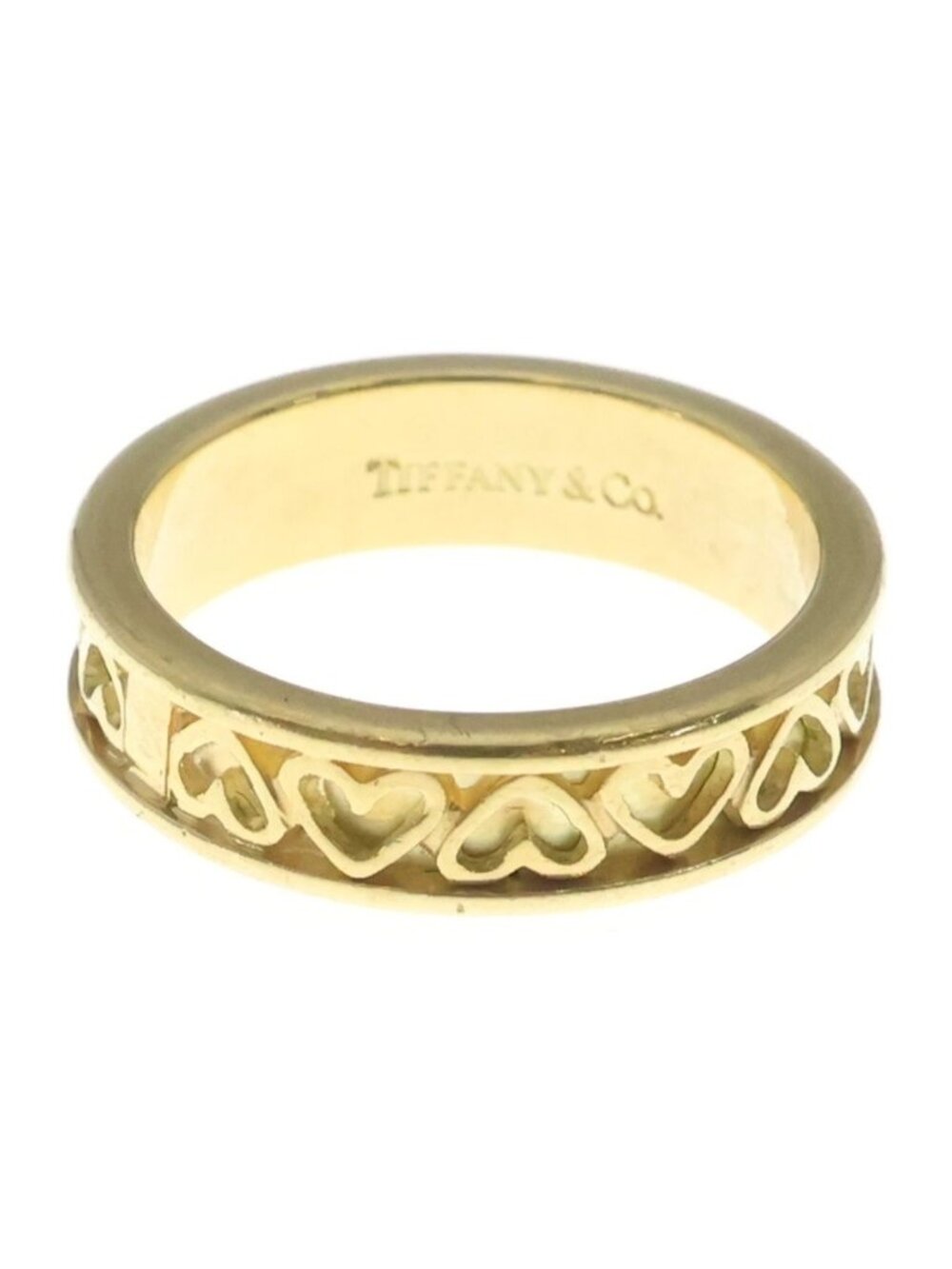 Tiffany & Co 18k Yellow Gold Cutout Heart Ring